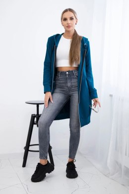 Bluza sukienkowa z kapturem morska  