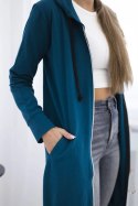 Bluza sukienkowa z kapturem morska  