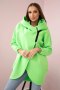 Bluza z krótkim suwakiem zielony neon  