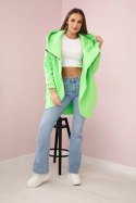 Bluza z krótkim suwakiem zielony neon  