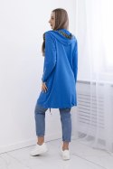 Bluza z ozdobną taśmą chabrowa  