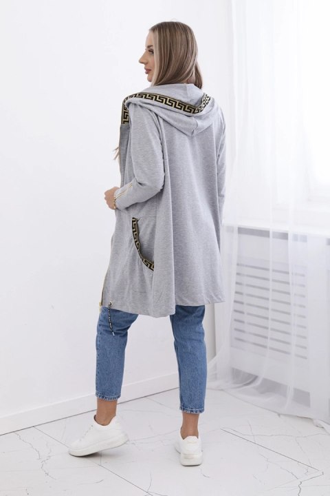 Bluza z ozdobną taśmą szara Bluza z ozdobną taśmą szara