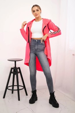 Bluza z suwakiem z tyłu różowy neon  