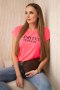Bluzka Limited edition różowy neon+czarny  