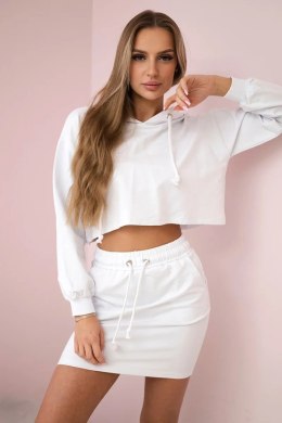 Komplet bluzy ze spódniczką biały  