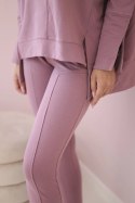 Komplet z bluzką oversize ciemny różowy  