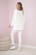 Komplet z bluzką oversize ecru  