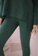Komplet z bluzką oversize zielony  
