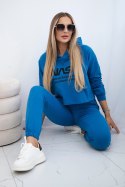 Komplet z nadrukiem jeansowy  
