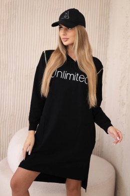 Sukienka z napisem unlimited czarna  