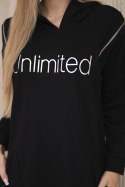Sukienka z napisem unlimited czarna  