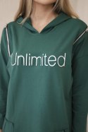 Sukienka z napisem unlimited zielona  