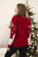 Sweter świąteczny z Mikołajem czerwony  