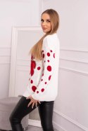 Sweter świąteczny z bałwankami ecru  