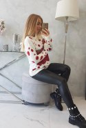 Sweter świąteczny z bałwankami ecru  