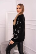Sweter świąteczny z reniferem czarny  