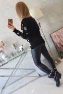Sweter świąteczny z reniferem czarny  
