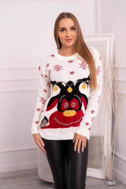 Sweter świąteczny z reniferem ecru  