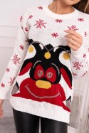 Sweter świąteczny z reniferem ecru  