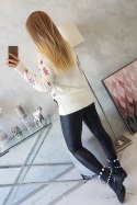 Sweter świąteczny z reniferem ecru  