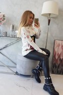 Sweter świąteczny z reniferem ecru  