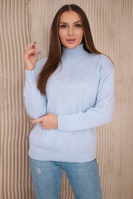 Sweter z półgolfem niebieski  