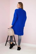 Sweter z rękawami typu nietoperz chabrowy  
