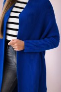 Sweter z rękawami typu nietoperz chabrowy  