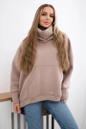 Bluza ocieplana oversize ciemno beżowa  