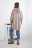 Bluza ocieplana oversize ciemno beżowa  