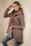 Bluza ocieplana z dłuższym tyłem mocca  