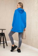 Bluza ocieplana z napami chabrowa  