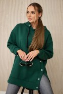 Bluza ocieplana z napami ciemno zielona  
