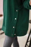 Bluza ocieplana z napami ciemno zielona  