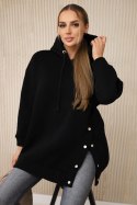 Bluza ocieplana z napami czarna  