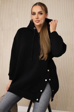 Bluza ocieplana z napami czarna  