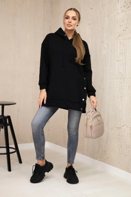Bluza ocieplana z napami czarna  