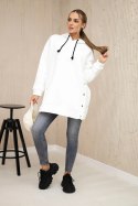 Bluza ocieplana z napami ecru  