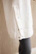 Bluza ocieplana z napami ecru  