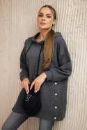 Bluza ocieplana z napami grafitowa  