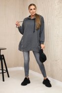Bluza ocieplana z napami grafitowa  