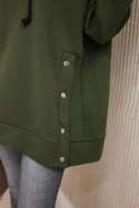 Bluza ocieplana z napami khaki  
