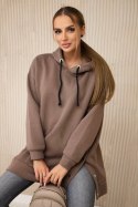 Bluza ocieplana z napami mocca  