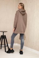 Bluza ocieplana z napami mocca  