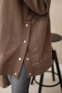 Bluza ocieplana z napami mocca  