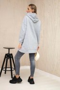 Bluza ocieplana z napami szara  