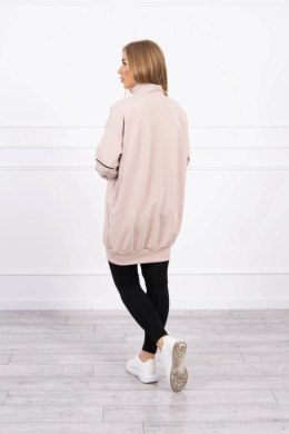 Bluza z suwakiem i kieszeniami beżowa  