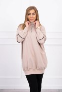 Bluza z suwakiem i kieszeniami beżowa  