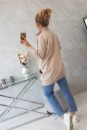 Bluza z suwakiem i kieszeniami beżowa  