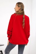 Bluza z suwakiem i kieszeniami czerwona  
